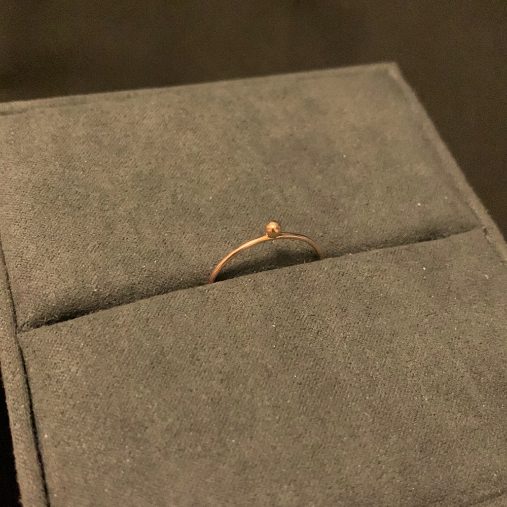 Mejuri Rose Gold Sphere Stacker Ring